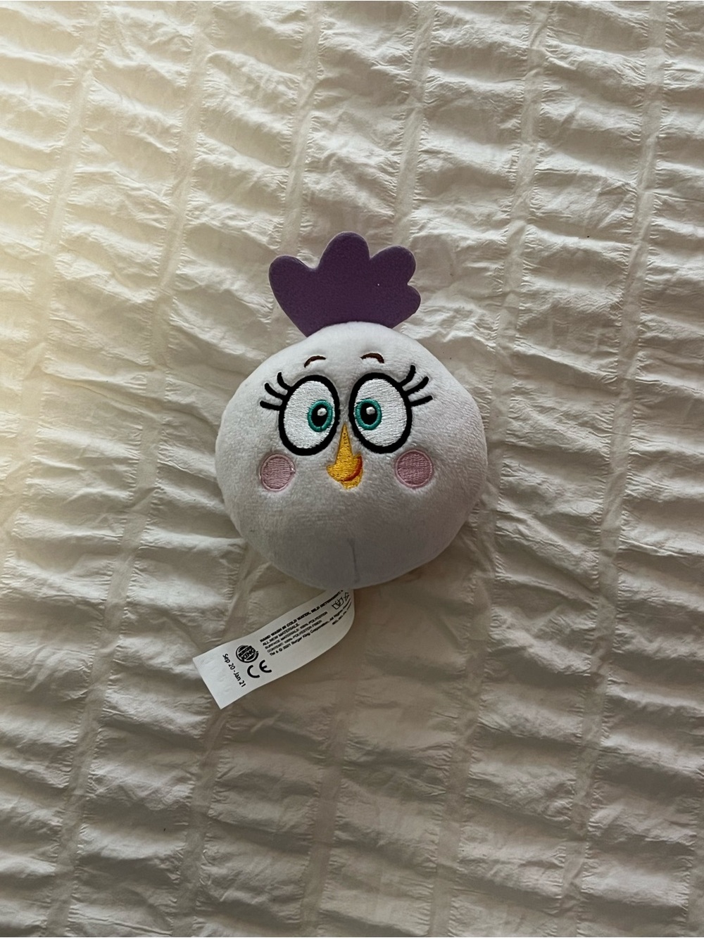 2021 Burger King Exclusive ANGRY BIRDS Matilda White/Purple Bird Ball Plush Toy